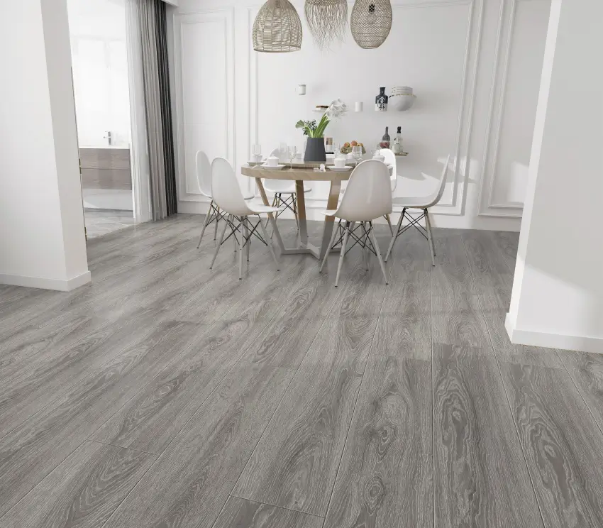 Room with 'Ecco Grey Oak' flooring